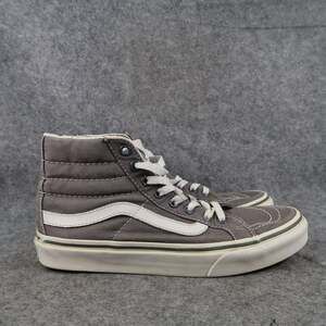 Vans Shoes Womens 7 Sneakers Sk8 Hi Trainers Casual Gray Canvas Skateboarding